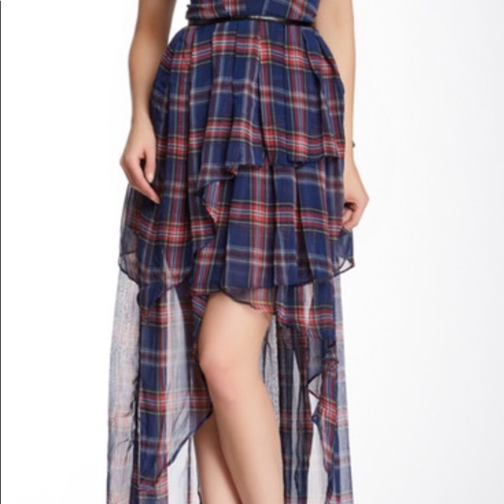 TOV PLAID HI LOW DRESS - Picture 3 of 7